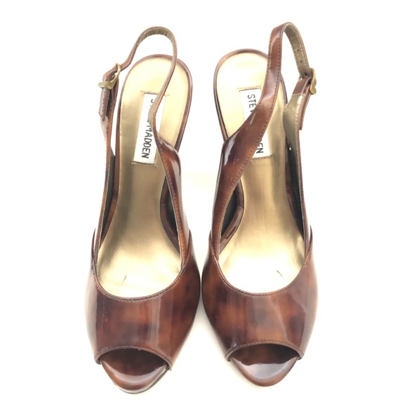 Steve Madden Brown Tortoise Heels - Picture 3 of 7